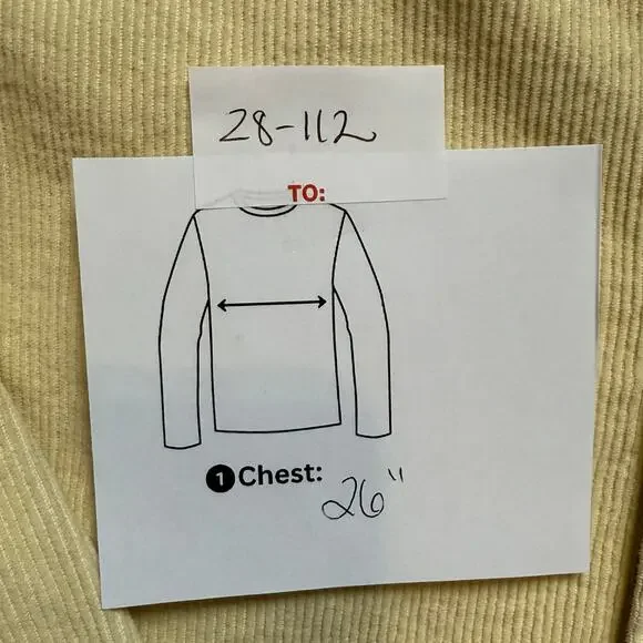 H&M CREAM CORDUROY BUTTON UP SHACKET SHIRT JACKET OVERSIZED LARGE - Picture 7 of 7